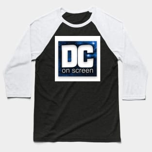 DC on SCREEN Podcast Logo (Blue with Border) Baseball T-Shirt